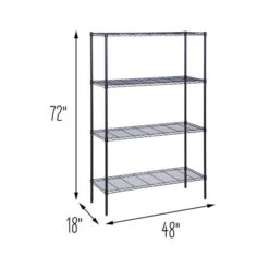 Honey Can Do Black 4-Tier Heavy Duty Adjustable Shelving Unit -Michaels Decor Sale D613892S 5