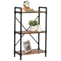 Honey Can Do 3-Tier Industrial Black Bookshelf 15 Honey Can Do 3-Tier Industrial Black Bookshelf -Michaels Decor Sale D613899S 2 1