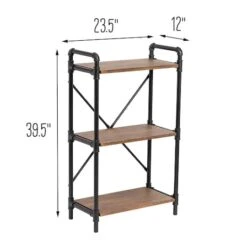 Honey Can Do 3-Tier Industrial Black Bookshelf 20 Honey Can Do 3-Tier Industrial Black Bookshelf -Michaels Decor Sale D613899S 6