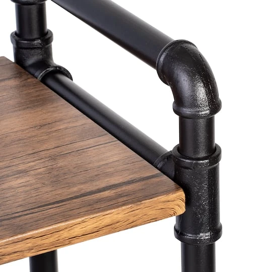 Honey Can Do 3-Tier Industrial Black Bookshelf 10 Honey Can Do 3-Tier Industrial Black Bookshelf - Image 8