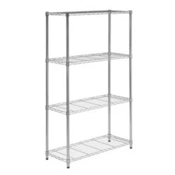 Honey Can Do Chrome 4-Tier Heavy-Duty Adjustable Shelving Unit 19 Honey Can Do Chrome 4-Tier Heavy-Duty Adjustable Shelving Unit -Michaels Decor Sale D613912S 4