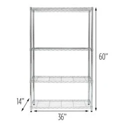 Honey Can Do Chrome 4-Tier Heavy-Duty Adjustable Shelving Unit 22 Honey Can Do Chrome 4-Tier Heavy-Duty Adjustable Shelving Unit -Michaels Decor Sale D613912S 7