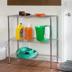 Honey Can Do Chrome 3-Tier Heavy-Duty Adjustable Shelf Storage Unit 20 Honey Can Do Chrome 3-Tier Heavy-Duty Adjustable Shelf Storage Unit -Michaels Decor Sale D613917S 1