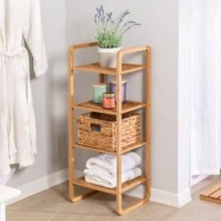 Honey Can Do Bamboo 4-Tier Vertical Bamboo Shelf -Michaels Decor Sale D613930S 1
