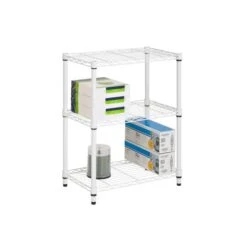 Honey Can Do White 3-Tier Heavy-Duty Adjustable Shelving Unit 18 Honey Can Do White 3-Tier Heavy-Duty Adjustable Shelving Unit -Michaels Decor Sale D613932S 5