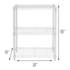 Honey Can Do White 3-Tier Heavy-Duty Adjustable Shelving Unit 19 Honey Can Do White 3-Tier Heavy-Duty Adjustable Shelving Unit -Michaels Decor Sale D613932S 6
