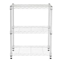 Honey Can Do White 3-Tier Heavy-Duty Adjustable Shelving Unit