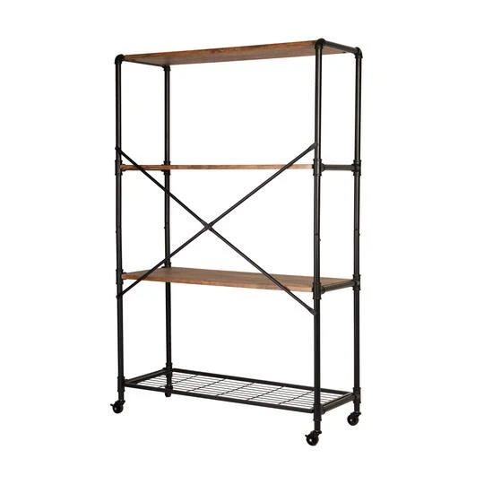 Honey Can Do 4-Tier Industrial Rolling Bookshelf 15 Honey Can Do 4-Tier Industrial Rolling Bookshelf - Image 13