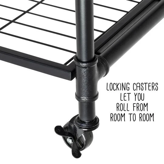 Honey Can Do 4-Tier Industrial Rolling Bookshelf 16 Honey Can Do 4-Tier Industrial Rolling Bookshelf - Image 14