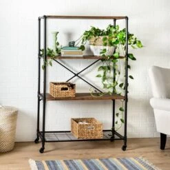 Honey Can Do 4-Tier Industrial Rolling Bookshelf 22 Honey Can Do 4-Tier Industrial Rolling Bookshelf -Michaels Decor Sale D613946S 2