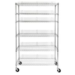 Honey Can Do Chrome 6-Tier Heavy-Duty Adjustable Shelving Unit