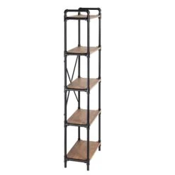 Honey Can Do Black 5-Tier Industrial Bookshelf -Michaels Decor Sale D613954S 5