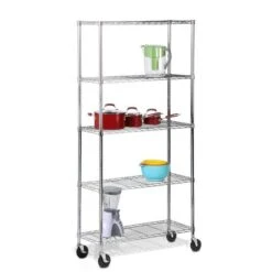 Honey Can Do 5-Tier Chrome Shelving Unit With Casters -Michaels Decor Sale D613957S 1 1