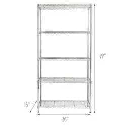 Honey Can Do Chrome 5-Tier Heavy-Duty Adjustable Shelving Unit 23 Honey Can Do Chrome 5-Tier Heavy-Duty Adjustable Shelving Unit -Michaels Decor Sale D613975S 8