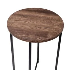 Honey Can Do Natural X-Pattern Base Round Side Table 16 Honey Can Do Natural X-Pattern Base Round Side Table -Michaels Decor Sale D614070S 4