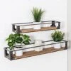 Honey Can Do Floating Decorative Metal & Wood Wall Shelves Set -Michaels Decor Sale D614077S 1
