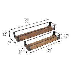 Honey Can Do Floating Decorative Metal & Wood Wall Shelves Set 26 Honey Can Do Floating Decorative Metal & Wood Wall Shelves Set -Michaels Decor Sale D614077S 11