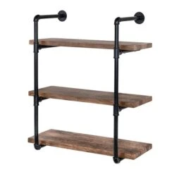 Honey Can Do 34.5" Black Three-Tier Industrial Wall Shelf 12 Honey Can Do 34.5" Black Three-Tier Industrial Wall Shelf -Michaels Decor Sale D614087S 4 1