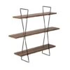 Honey Can Do 28" Three-Tier Decorative Metal & Wood Wall Shelves