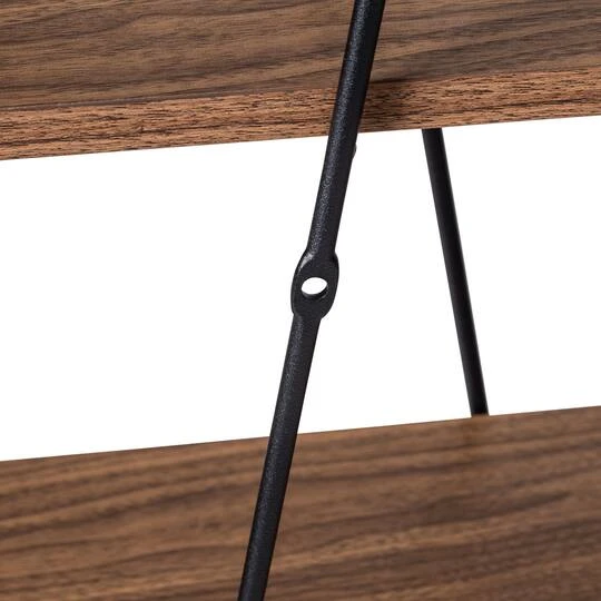 Honey Can Do 28" Three-Tier Decorative Metal & Wood Wall Shelves 7 Honey Can Do 28" Three-Tier Decorative Metal & Wood Wall Shelves - Image 5