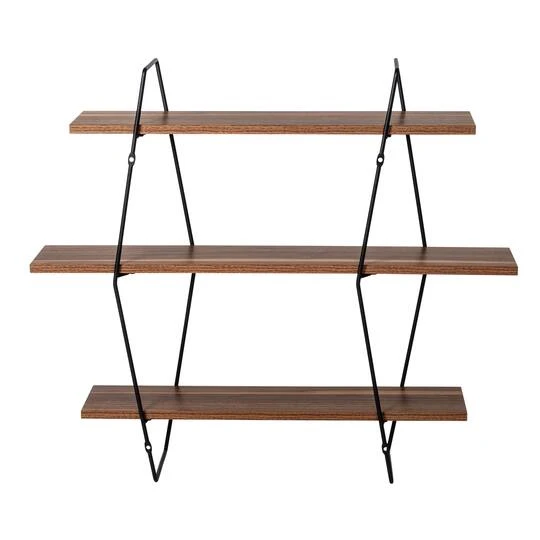 Honey Can Do 28" Three-Tier Decorative Metal & Wood Wall Shelves 9 Honey Can Do 28" Three-Tier Decorative Metal & Wood Wall Shelves - Image 7