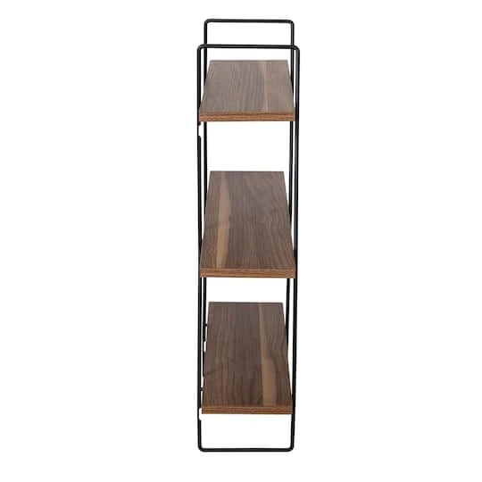 Honey Can Do 28" Three-Tier Decorative Metal & Wood Wall Shelves 10 Honey Can Do 28" Three-Tier Decorative Metal & Wood Wall Shelves - Image 8