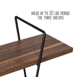 Honey Can Do 28" Three-Tier Decorative Metal & Wood Wall Shelves 21 Honey Can Do 28" Three-Tier Decorative Metal & Wood Wall Shelves -Michaels Decor Sale D614091S 9