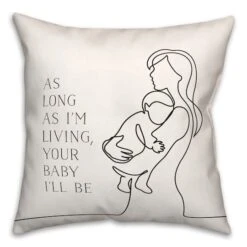 Your Baby I'll Be Throw Pillow