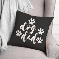 Dog Dad Paws Throw Pillow -Michaels Decor Sale D636343S 2