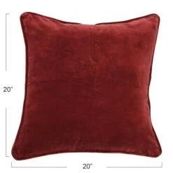 Hello Honey® 20" Square Velvet Pillow Cover With Piping Burgundy -Michaels Decor Sale D638601S 4