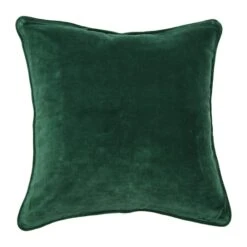 Hello Honey® 20" Square Velvet Pillow Cover With Piping Green