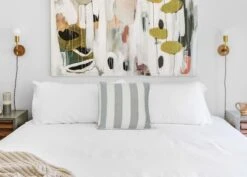 Hello Honey® 20'' Square Gray Striped Cotton Pillow Cover -Michaels Decor Sale D638610S 3