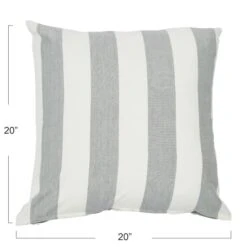 Hello Honey® 20'' Square Gray Striped Cotton Pillow Cover -Michaels Decor Sale D638610S 4