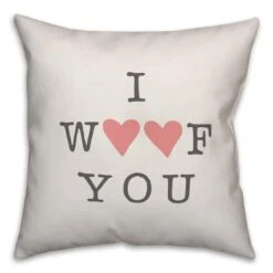 I Woof You Throw Pillow