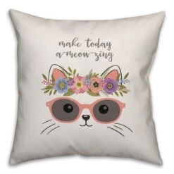 Make Today A-meow-zing Throw Pillow