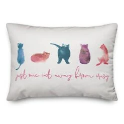 Just One Cat Away From Crazy Throw Pillow -Michaels Decor Sale D644489S 1 1