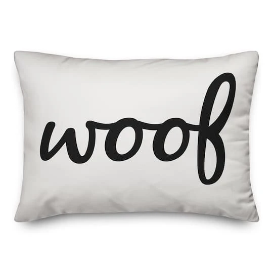Woof Throw Pillow 3 Woof Throw Pillow