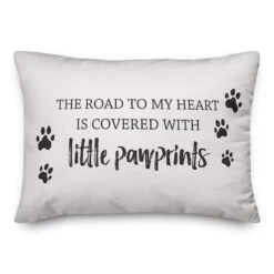 Pawprint Road To My Heart Throw Pillow -Michaels Decor Sale D644523S 1 1
