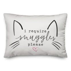 I Require Snuggles Please Throw Pillow