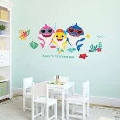 RoomMates Baby Shark Peel & Stick Giant Wall Decal Set With Alphabet -Michaels Decor Sale D645045S 3