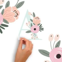 RoomMates Floral Monogram Peel & Stick Giant Wall Decal Set -Michaels Decor Sale D645049S 4