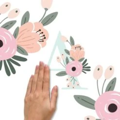 RoomMates Floral Monogram Peel & Stick Giant Wall Decal Set -Michaels Decor Sale D645049S 5