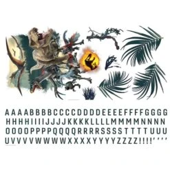RoomMates Jurassic World: Dominion Peel & Stick Giant Wall Decals W/ Alphabet