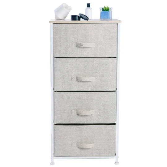 Simplify Beige 4 Drawer Storage Chest 6 Simplify Beige 4 Drawer Storage Chest - Image 4