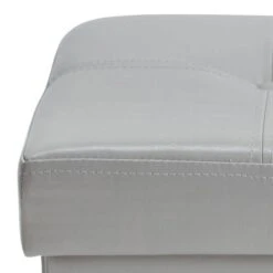 Simplify Faux Leather Folding Storage Ottoman Cube Gray 16 Simplify Faux Leather Folding Storage Ottoman Cube Gray -Michaels Decor Sale D649032S 5