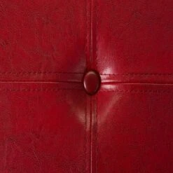 Simplify Faux Leather Folding Storage Ottoman Cube Red -Michaels Decor Sale D649033S 8