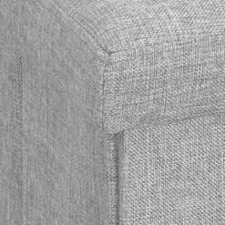 Simplify 15" Faux Linen Folding Storage Ottoman Cube Gray -Michaels Decor Sale D649044S 5
