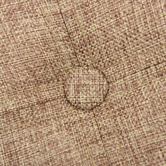 Simplify 15" Faux Linen Folding Storage Ottoman Cube Natural 14 Simplify 15" Faux Linen Folding Storage Ottoman Cube Natural - Image 12