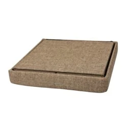 Simplify 15" Faux Linen Folding Storage Ottoman Cube Natural 27 Simplify 15" Faux Linen Folding Storage Ottoman Cube Natural -Michaels Decor Sale D649045S 11