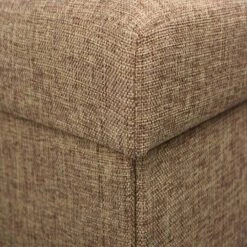 Simplify 15" Faux Linen Folding Storage Ottoman Cube Natural 22 Simplify 15" Faux Linen Folding Storage Ottoman Cube Natural -Michaels Decor Sale D649045S 6